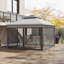 Brynja 3.5m W x 3.5m D Steel Patio Gazebo-2029372661