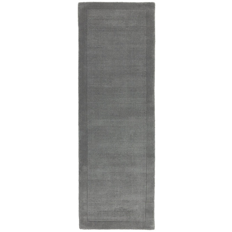 Grey Handmade Plain Easy To Clean Rug For Bedroom Dining Room Living Room Rug, Chenille/Cotton, Rectangle 120 x 170cm