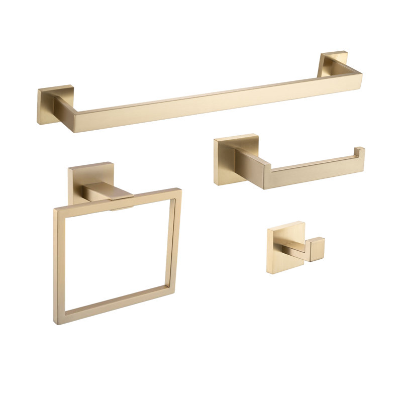 Bathroom Hardware Set, Brushed Gold