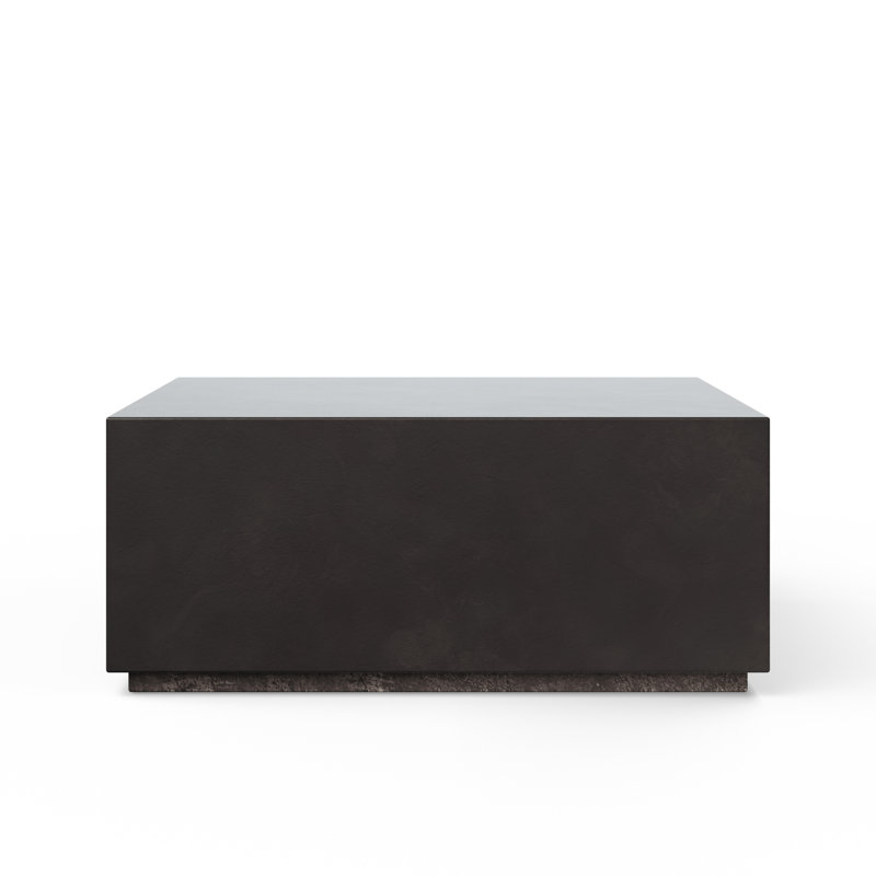 Kareen Square Coffee Table, 16.5" H x 39.5" W x 39.5" D, Lava Brown