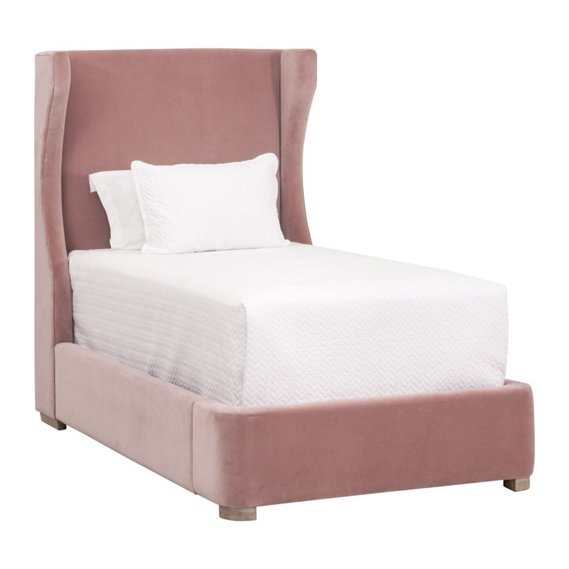 Upholstered Wingback Bed