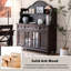 Buffet en bois massif brun 55,12 po