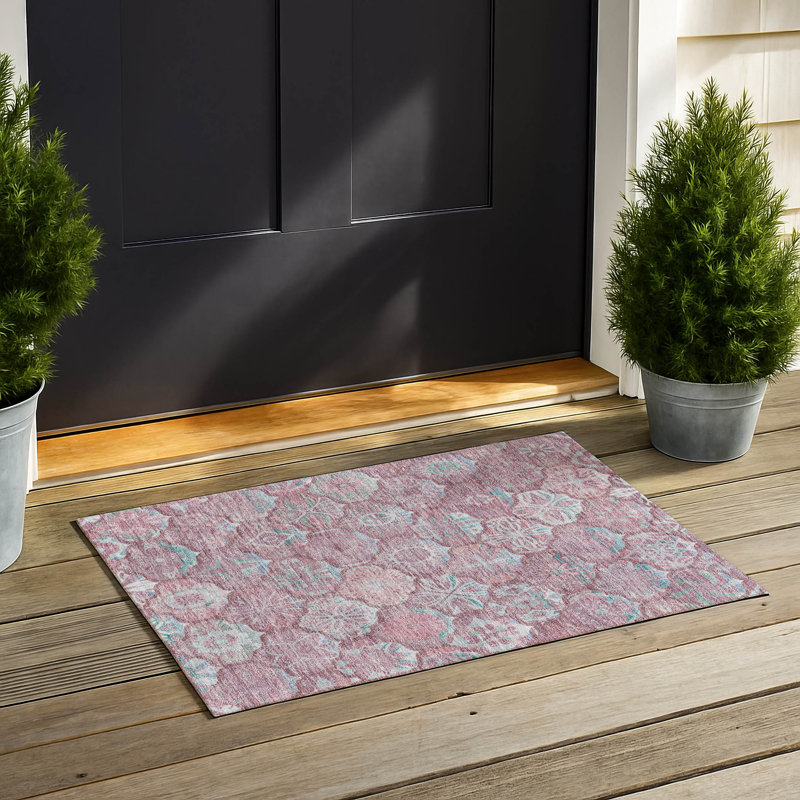 Tapis intérieur / extérieur lavable à la machine Chantille ACN2879, Rosé, 2 pi 6 po x 3 pi 10 po
