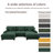 Milbrey 3 - Piece Upholstered Hunter Green Corduroy Modular Sectional Sofa with Pillow Back and Solid Wood Legs-751355081
