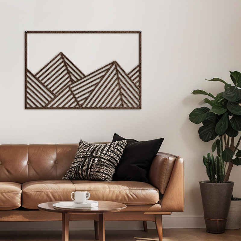 Décoration murale en métal, Bronze, H 12 po x l 18 po x P 0,05 po