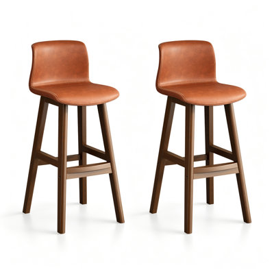 Orange Solid back side Chair(Set of 8)