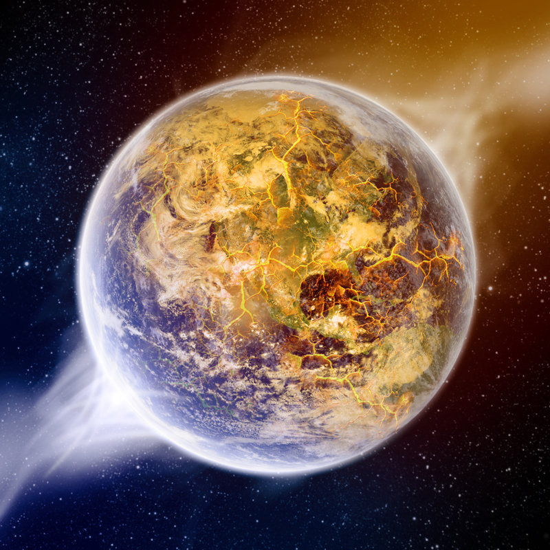 Global Warming - Wrapped Canvas Print, 30cm H x 30cm W x 3.8cm D