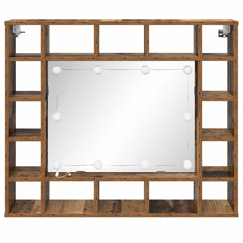  Mirror Cabinet 91 X 15 X 76.5 Cm Engineered Wood, Old Wood