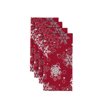 Polyester Floral Square Napkin