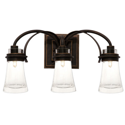 Dover 3 LT Antique Copper Vanity Light Kalco