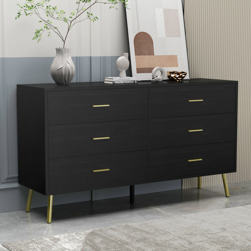 Hoschton 6 Drawer 47.2'' W Double Dresser, Espresso