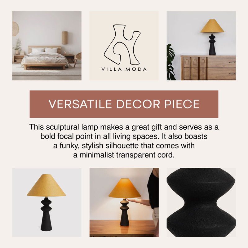 Lampe de table Villa Moda Henrik-Hxy 1660, Noir