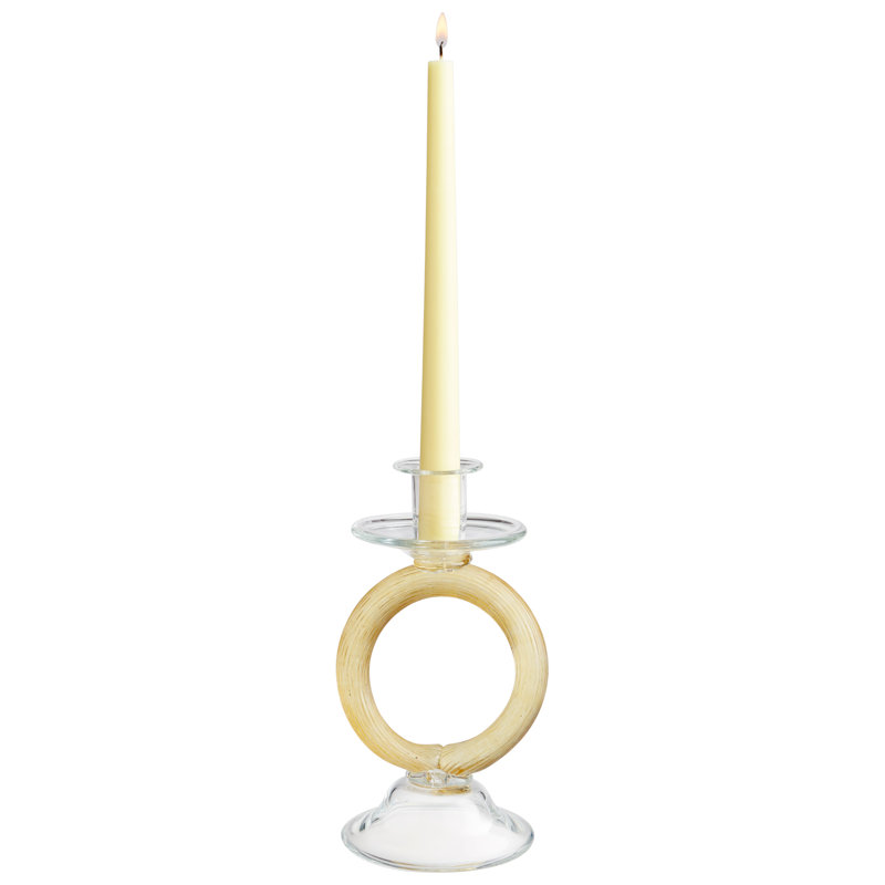 Chandelles en verre cirque, H 8,25 po x l 4,5 po x P 3,75 po