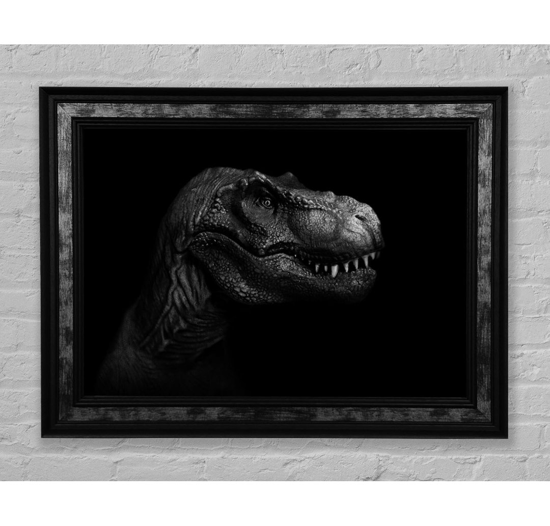 T-Rex In The Dark - Einzelner Bilderrahmen Kunstdrucke