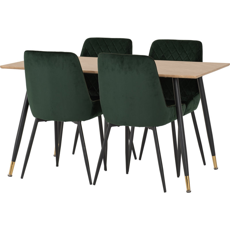 Aathyn 4 - Person Dining Set, Green