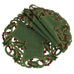 Hounslow Polyester Floral Round Doily