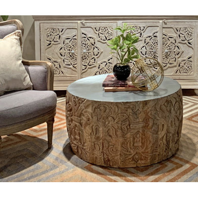 Molines Drum Coffee Table by Bungalow Rose