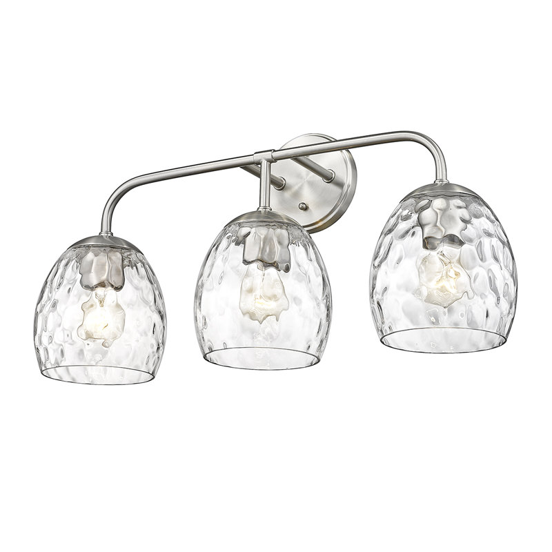 Éclairage pour meuble-lavabo à 3 lumières à intensité variable Kelsey-Jo, Nickel brossé