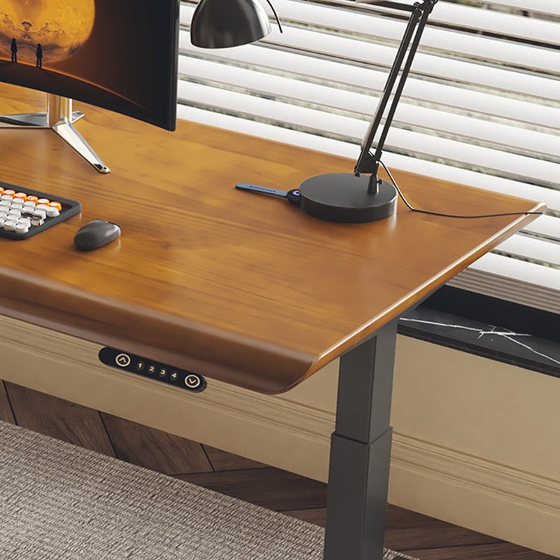 Bureaux rectangulaires en bois massif brun, H 48,03 po x l 70,87 po x P 27,56 po