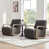 Similicuir gris foncé est en rupture de stock