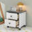 Stylish Wooden Nightstand With Two Drawers For Kids, Functional End Table-112336612