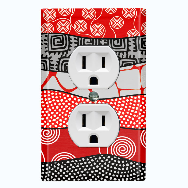 Patterned 1 - Gang Toggle Light Switch Standard Wall Plate