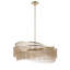 Lustre 6 lumières khaite en bronze champagne