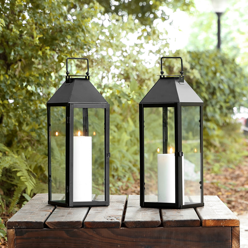 Ruane 17.5'' No Power Source Required / Manual Square / Rectangular Lantern