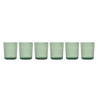 Stackables Tall Green Drinkware, Set of 6