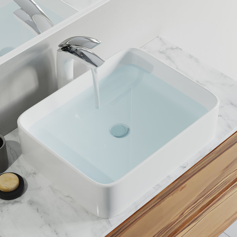 Dowell Ceramic Rectangle Vessel Sink