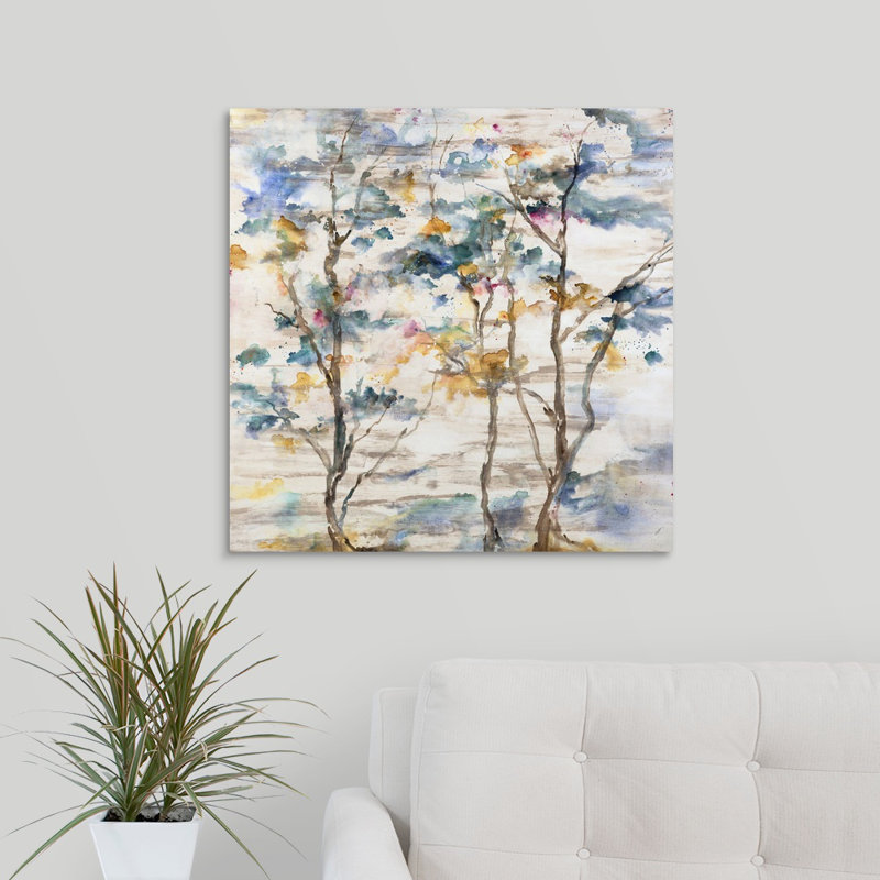 «Trio in Full Hue», peinture sur toile, H 24 po x l 24 po x p 1,25 po, Toile tendue