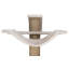 TRIXIE Dayna Greige Wall Mounted Cat Tower - Elevated Fun with House, Scratching Posts, Hammock and Two Platforms