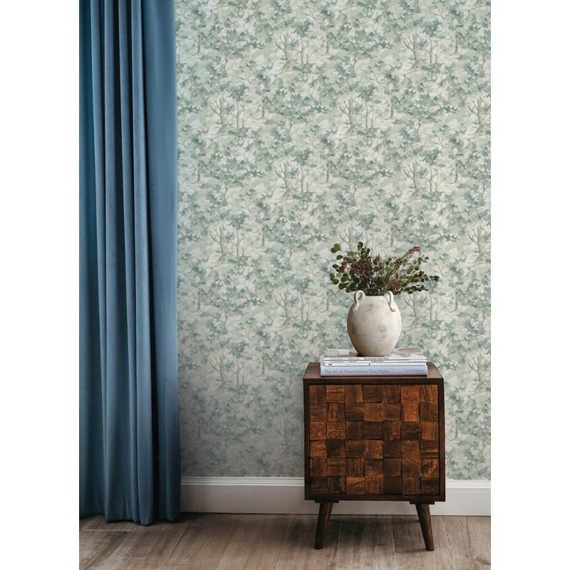 Thicket Teal Forest Wallpaper, Teal