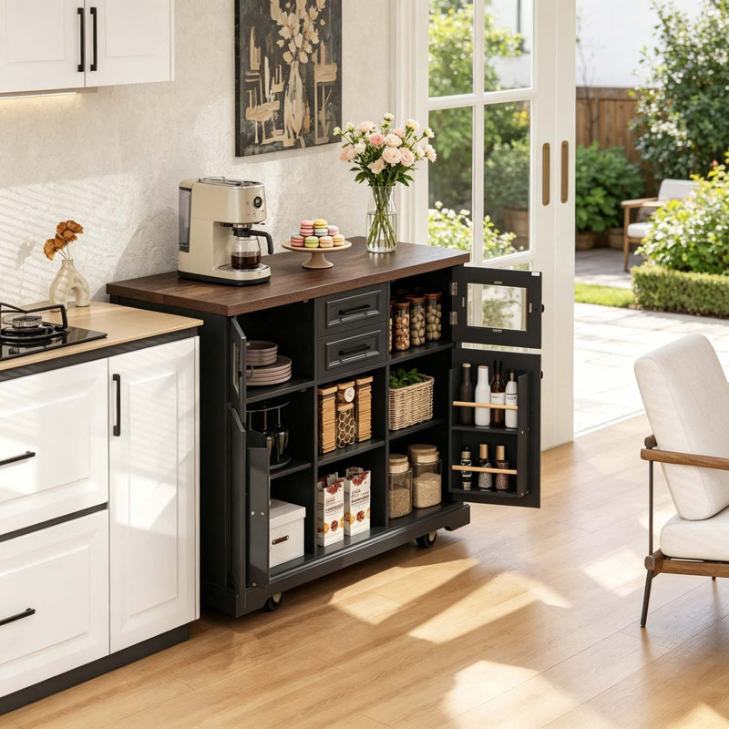 Kitchen Island, Black