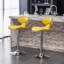 Tabouret de bar pivotant rembourré en velours, ensemble de 2