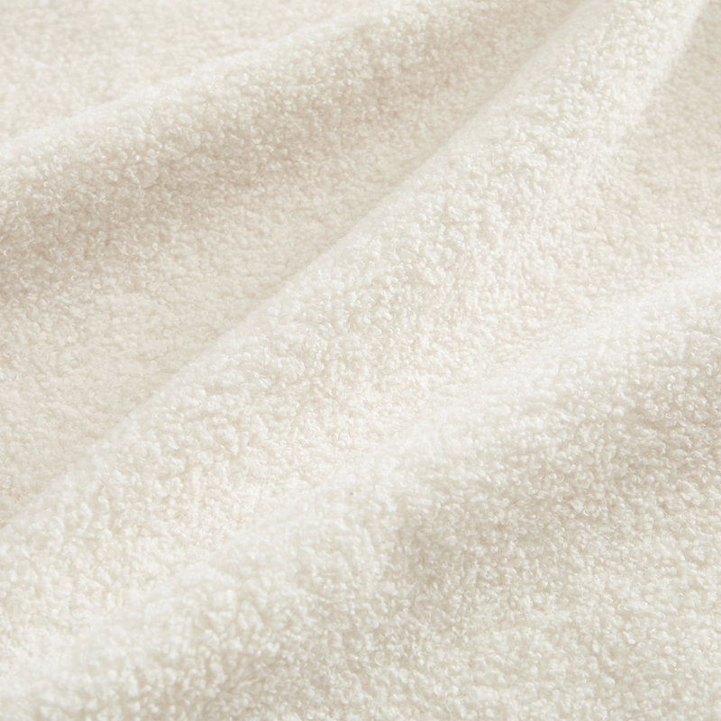Canapé courbé en tissu VF Teddy Vitteria avec coussin blanc beige, Beige