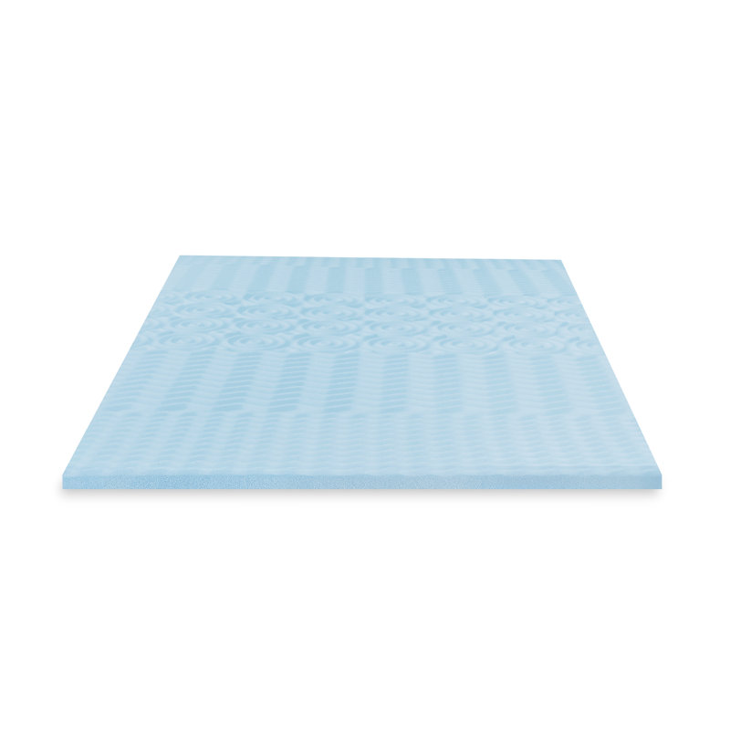 2'' Gel Memory Foam Zoned Convoluted Mattress Topper, Queen