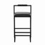 Ensemble de 2 tabourets de bar avec dossier et 2 chaises de bar rembourrées en cuir de polyuréthane avec repose-pieds