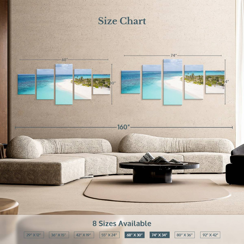 Pristine White Caribbean Hazelton, H 30 po x l 68 po