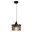 Luminaire suspendu en verre texturé gris fumé avec chatoiement argenté, lampe suspendue moderne à ondulation d'eau pour îlot de cuisine
