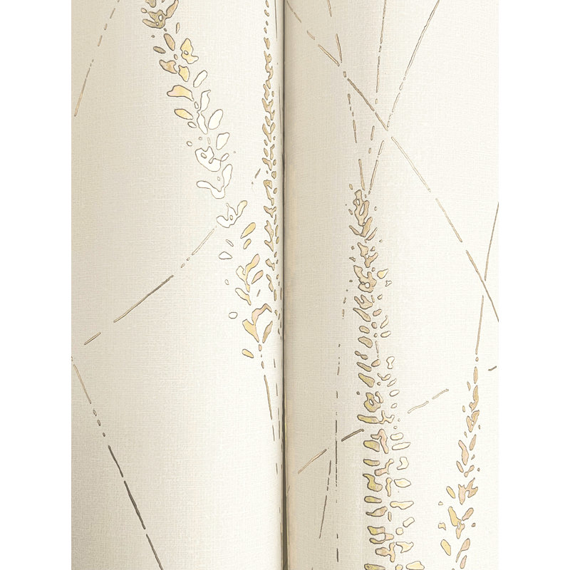 Papier peint Graceful Willow Putty, Blanc