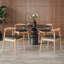 Ensemble de 2 chaises de salle à manger en tissage de style Mid-Century moderne avec structure en chêne massif et siège tissé à la main pour une assise confortable-1386006383