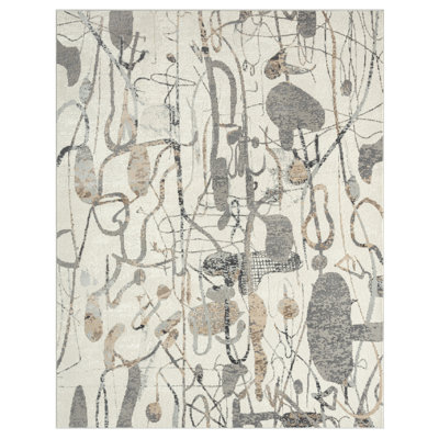 ARTWRKS Abstract Area Rug in Grays and Neutrals