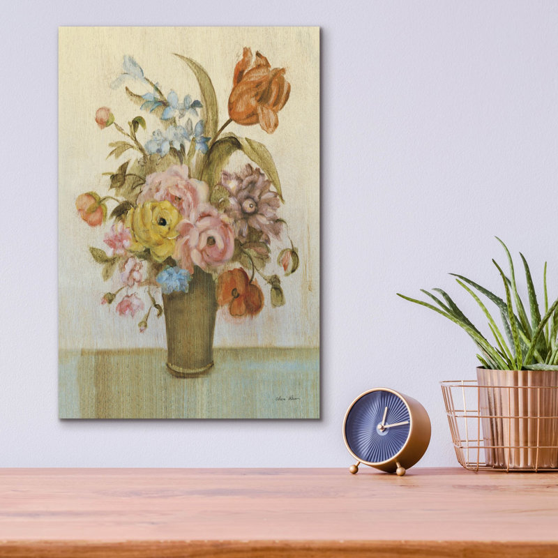 «Garden Bouquet 1» par Cheri Blum, art mural en verre acrylique, H 16 po x l 12 po x P 0,13 po