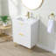 Ensemble de meuble-lavabo simple blanc 24 po-431050207