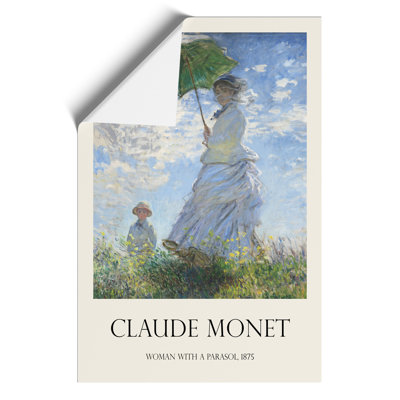 Woman With A Parasol by Claude Monet - No Frame Painting