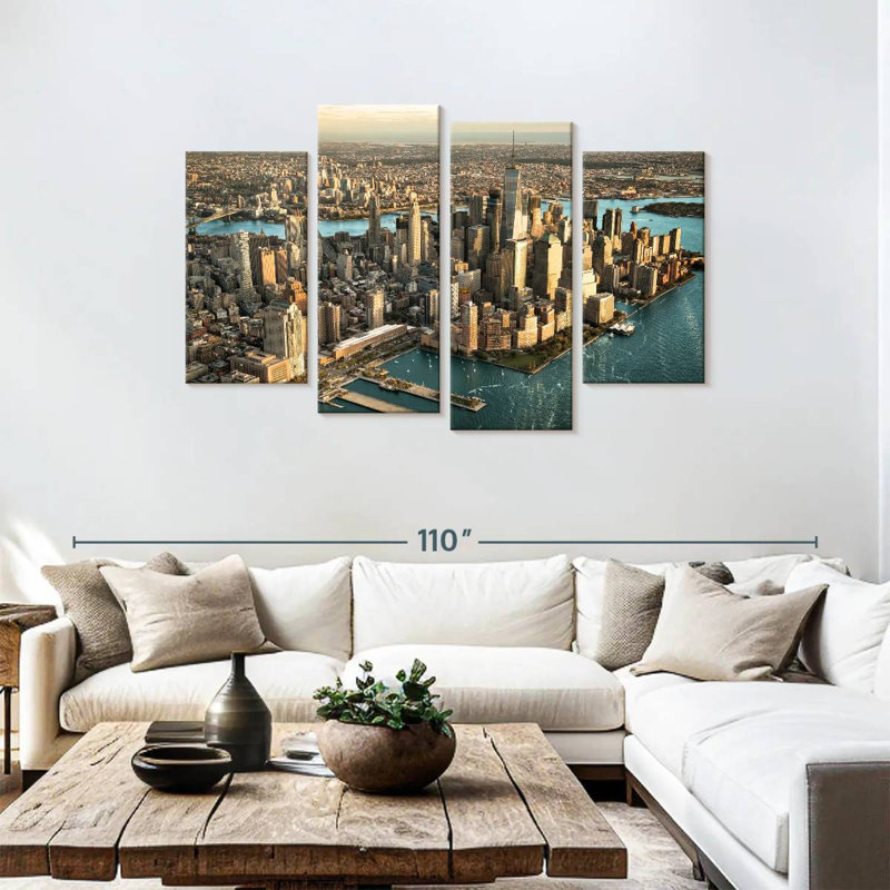 Island of manhattan nyc Sireci, 48" H x 75" W