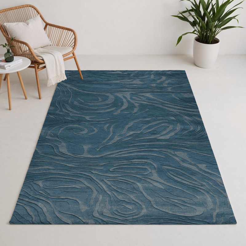 Tapis gris abstrait intérieur et extérieur, Rectangle 5 pi x 7 pi