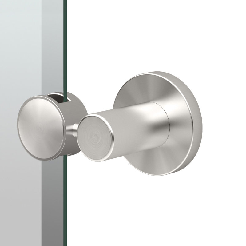 Miroir mural Channel Miroir de salle de bain sans cadre, pivotant et biseauté, Nickel satiné, H 26,5 x l 24 po