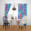 Panneau de rideau simple semi-diaphane abstrait Hesston-383258343